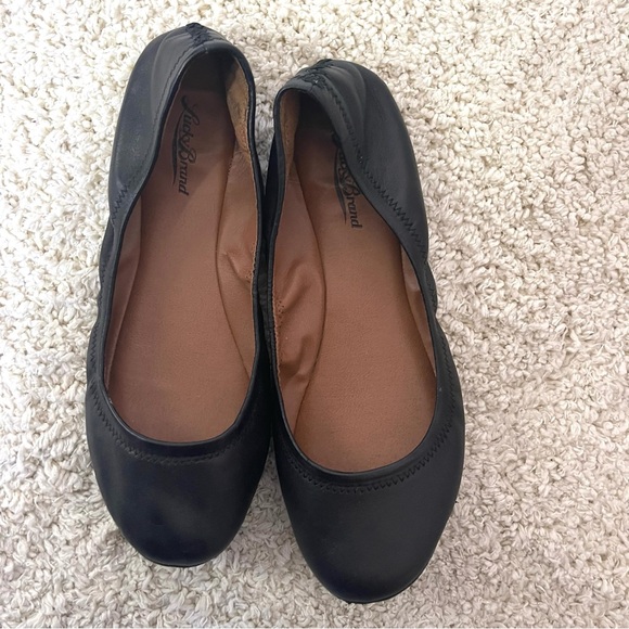 Lucky Brand Black Leather Ballet Flats - Picture 8 of 9